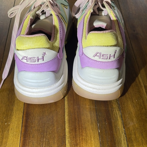 ASH Addict Pastel chunky Sneakers Pink Yellow Mint - Picture 8 of 12